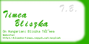 timea bliszka business card